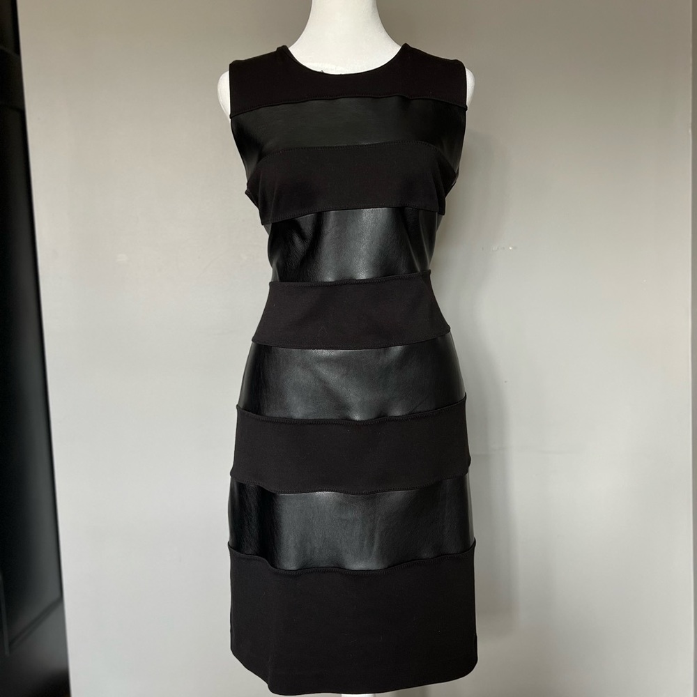 Faux leather dress